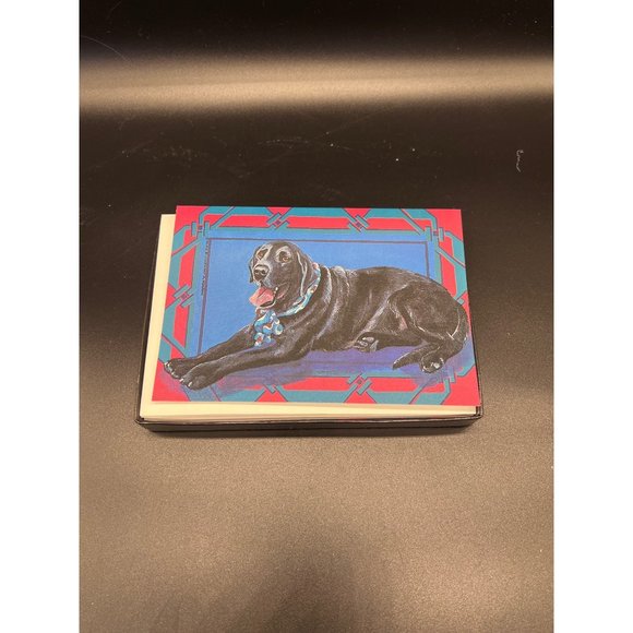 Vintage 2 packages Frances Meyer Black Labrador Cards - Picture 5 of 6